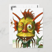 Das freundliche Monster Postkarte (Vorne/Hinten)