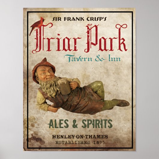 Das Friar Park Tavern & Inn Schild (Vorne)