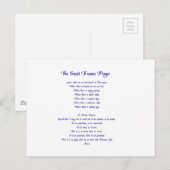 Das Friedensgebet des hl. Franziskus Postkarte (Vorne/Hinten)