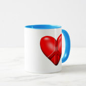 Das Friedensherz Tasse (VorderseiteRechts)