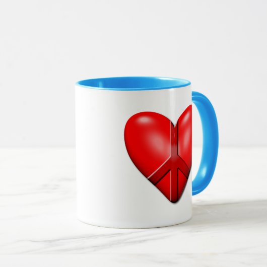 Das Friedensherz Tasse (VorderseiteRechts)