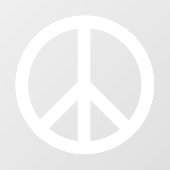 Das Friedenssymbol gegen den Krieg Fensteraufkleber (Blatt)