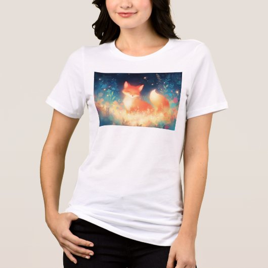 Das friedliche Fuchsreich Tri-Blend Shirt (Vorderseite)