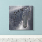 Das friesische Pferd - überzogene Leinwand (Insitu (Holzboden))