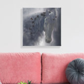 Das friesische Pferd - überzogene Leinwand (Insitu (Wohnzimmer))