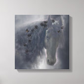 Das friesische Pferd - überzogene Leinwand (Vorderseite)