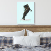 Das friesische Pferd - überzogene Leinwand (Insitu (Schlafzimmer))