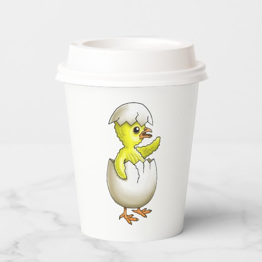 Das frisch gepeitschte Osterkätzchen Pappbecher (Rückseite)