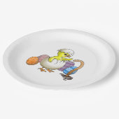 Das frisch gepeitschte Osterkätzchen Pappteller (Schrägansicht)