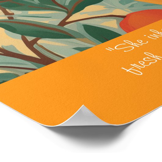 Das frische Granatapfel Poster (Ecke)