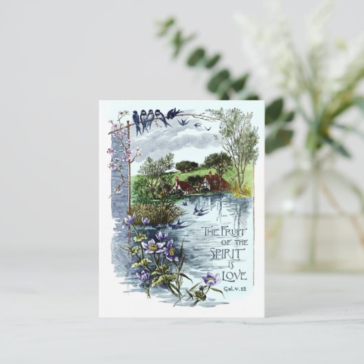 Das Frucht des Geistes ist Liebe Postkarte (Stehend Vorderseite)