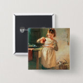 Das Frühstück der Miezekatze Button (Vorne & Hinten)