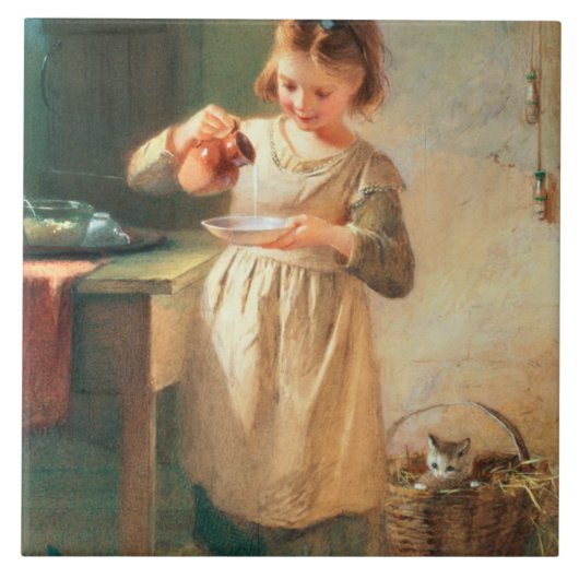 Das Frühstück der Miezekatze Fliese (Vorderseite)