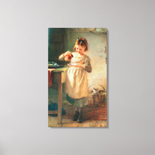 Das Frühstück der Miezekatze Leinwanddruck