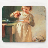 Das Frühstück der Miezekatze Mousepad (Vorne)