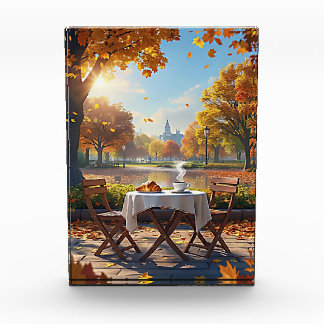 Das Frühstück im Herbst Fotoblock