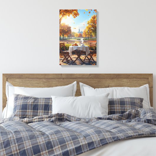 Das Frühstück im Herbst Leinwanddruck (Insitu (Schlafzimmer))