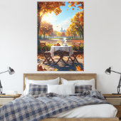 Das Frühstück im Herbst Leinwanddruck (Insitu (Schlafzimmer))