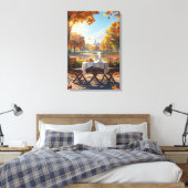 Das Frühstück im Herbst Leinwanddruck (Insitu (Schlafzimmer))