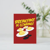 Das Frühstück ist da! Postkarte (Stehend Vorderseite)