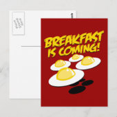 Das Frühstück ist da! Postkarte (Vorne/Hinten)