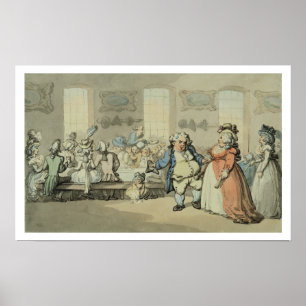 Das Frühstück, von "Szenen am Bath" (w/c & ink und Poster