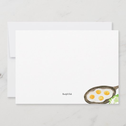 Das Frühstück wird serviert Einladung (Rückseite)