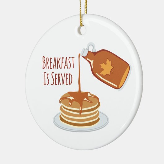 Das Frühstück wird serviert Keramik Ornament (Links)