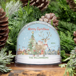 DAS FUN REINDEER PERSONALISIERTE GRENZLICHT SCHNEEKUGELN