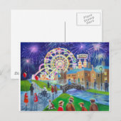 das FunFair Ölgemälde Gordon Bruce art Postkarte (Vorne/Hinten)