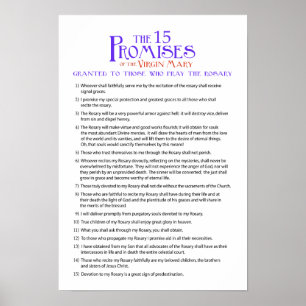 Das fünfzehn Rosenbeet-Versprechen-Plakat Poster