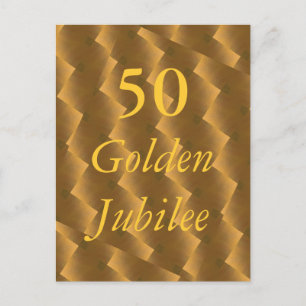 Das fünfzigste Jubiläum ist golden. Postkarte