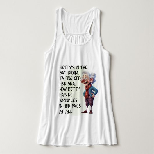 Das Funny Betty's im Badezimmer Tank Top (Design Vorderseite)