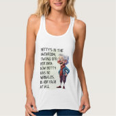 Das Funny Betty's im Badezimmer Tank Top (Vorderseite)