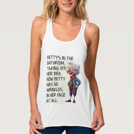 Das Funny Betty's im Badezimmer Tank Top (Vorderseite)