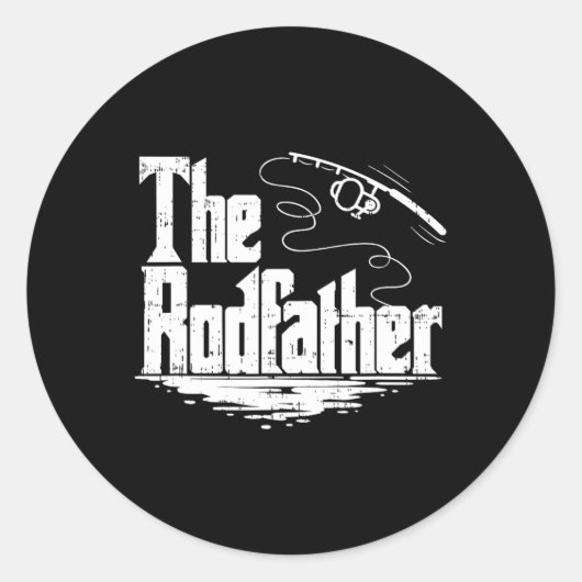 Das Funny Fishing-Geschenk Runder Aufkleber (Vorderseite)