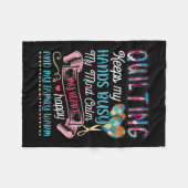 Das Funny Quilting Quilting Behalte mir die Hände Fleecedecke (Vorderseite (Horizontal))