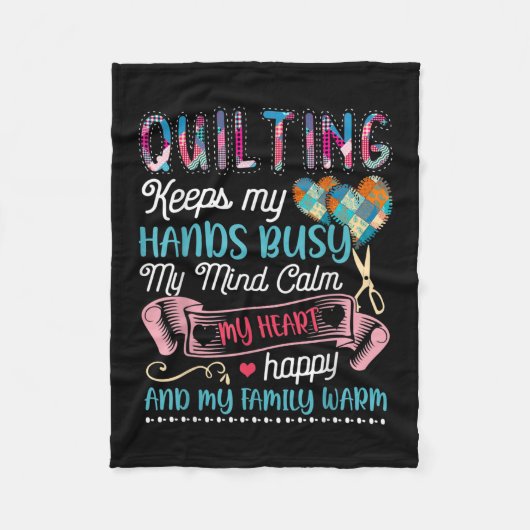 Das Funny Quilting Quilting Behalte mir die Hände Fleecedecke (Vorderseite)