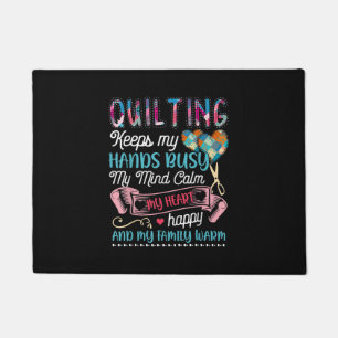 Das Funny Quilting Quilting Behalte mir die Hände  Fußmatte