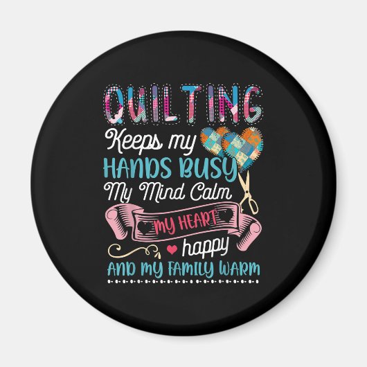 Das Funny Quilting Quilting Behalte mir die Hände Magnet (Vorne)