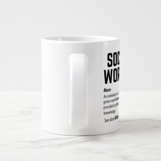 Das Funny Social Worker-Wörterbuch - Definition-Ka Jumbo-Tasse (Rückseite)