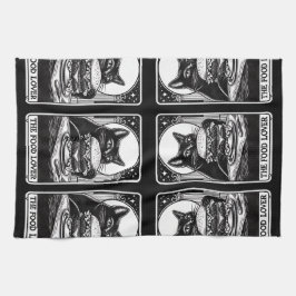 Das Funny Tarot der Gastronomie Geschirrtuch