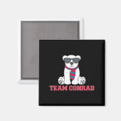Das Funny Team Conrad Junior Mint Bären Est. 2009 Magnet (Vorderseite/Rückseite)