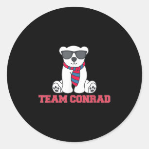 Das Funny Team Conrad Junior Mint Bären Est. 2009 Runder Aufkleber