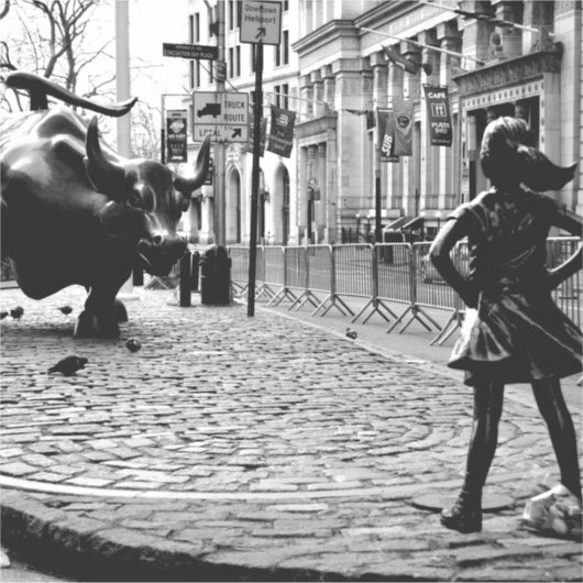 Das Furchtlose Mädchen Aufkleber (Vorderseite)