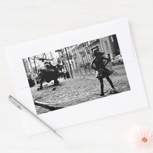 Das Furchtlose Mädchen Rechteckiger Aufkleber (Umschlag)