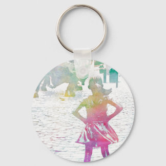 Das Furchtlose Mädchen (Wasserfarbe) Schlüsselanhänger