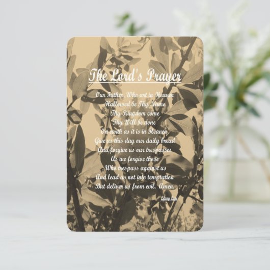 Das Fürstengebet Begleitkarte (Stehend Vorderseite)