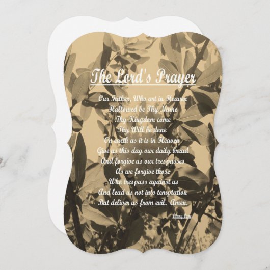 Das Fürstengebet Feiertagskarte (Vorne/Hinten)