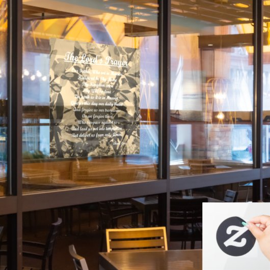 Das Fürstengebet Fensteraufkleber (Restaurantfenster)
